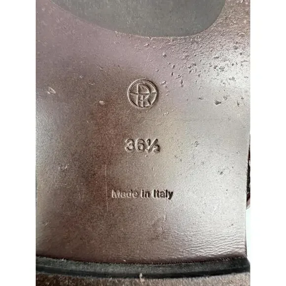 The Row Canal Burgundy Leather Toe Loop Sandals Framboise EU 36.5 Italy - Picture 6 of 8